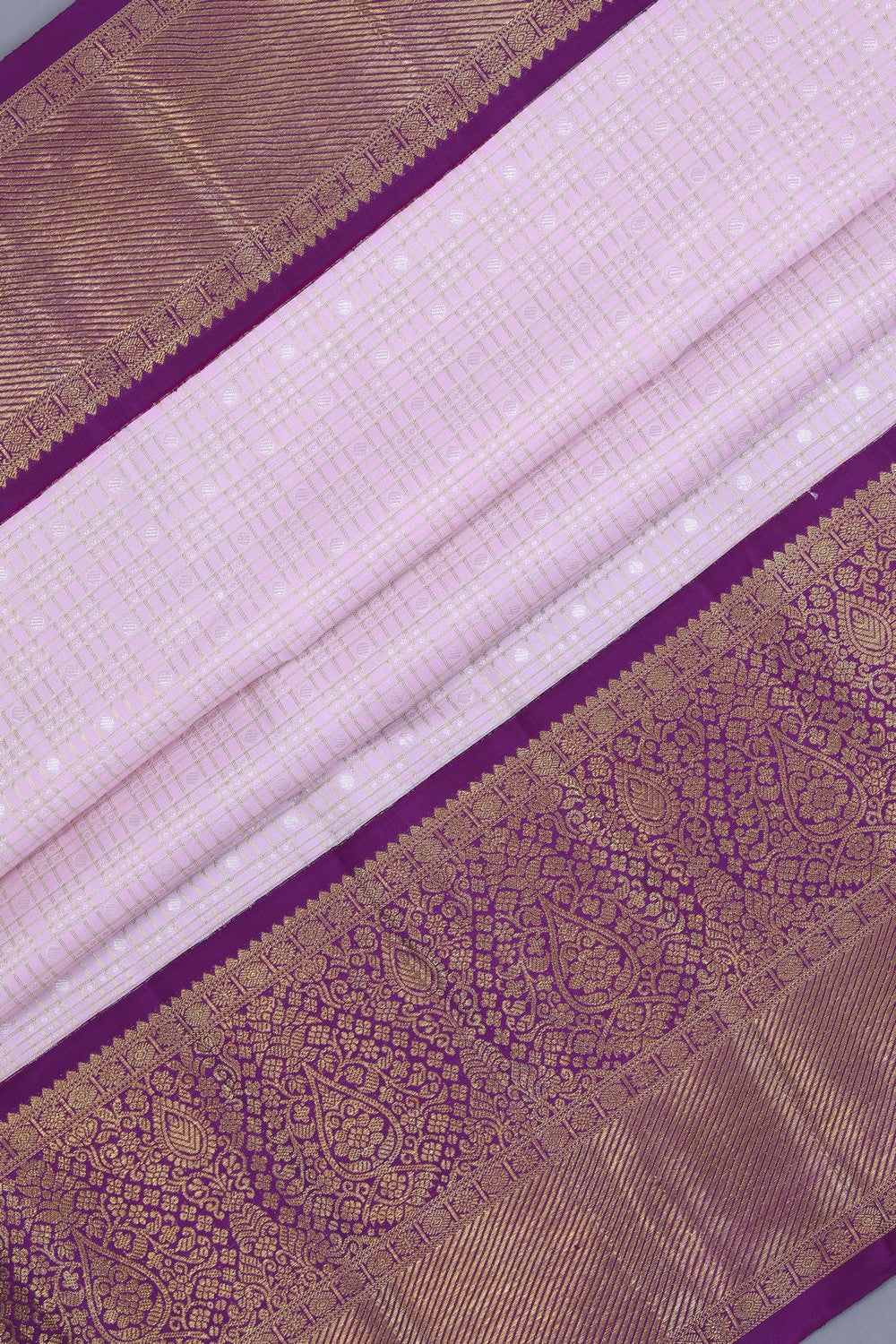 Image of Kanchipattu Brocade Pink Saree